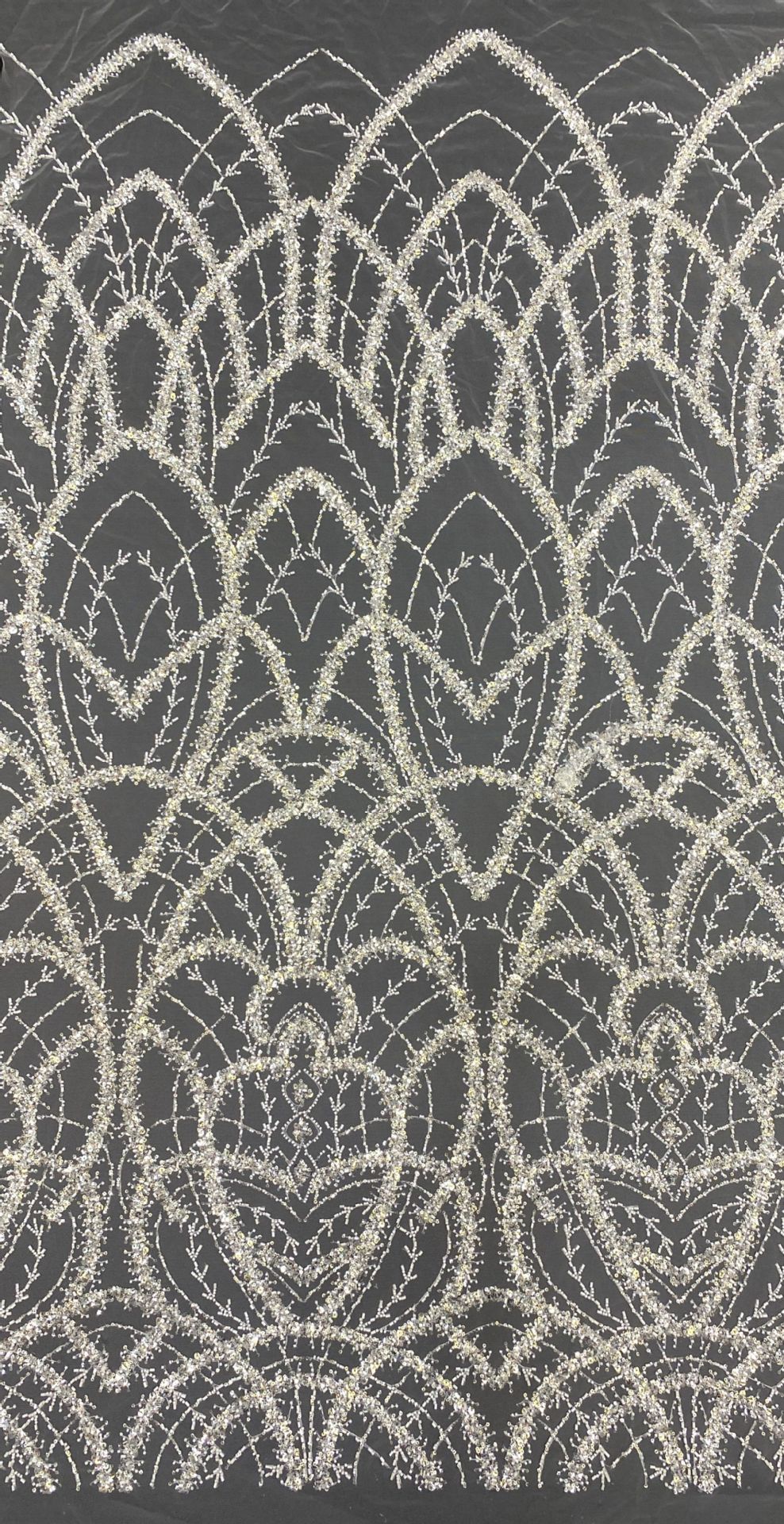 Heavy Bead Foam Sequin Embroidered Fabric — fabric photo 6