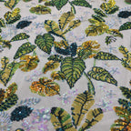 Floral Leaf Colorful Sequin Embroidery Fabric — fabric photo 4