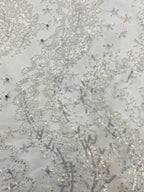 Sequin Embroidered Bridal Fabric – Design 64287 — fabric photo 3