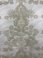 3D Sequin Embroidered Bridal Fabric – Design 21151 — fabric photo 5