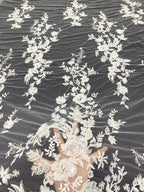 Totem Bugle Bead Sequin Fabric for Wedding Dresses — fabric photo 2