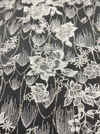 Botanical Sequin Embroidered Bridal Fabric – Design 78943 — fabric photo 3