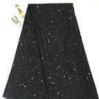 Coarse-Woven Base Bead and Sequin Embroidered Fabric — fabric photo 2