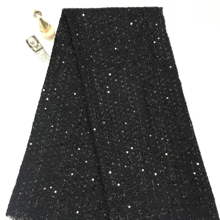 Coarse-Woven Base Bead and Sequin Embroidered Fabric — fabric photo 2