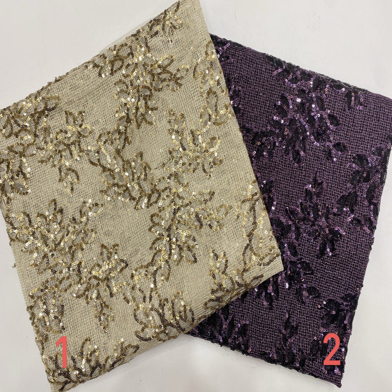 Multicolor Sequin Embroidered Mesh Fabric — fabric photo 3