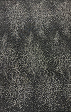 3/4 mm Crystal-Look Sequin & Double-Bead Embroidered Irregular Mesh Fabric — fabric photo 3