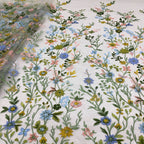Multicolor Embroidered Bridal Fabric – Design 45567 — fabric photo 5