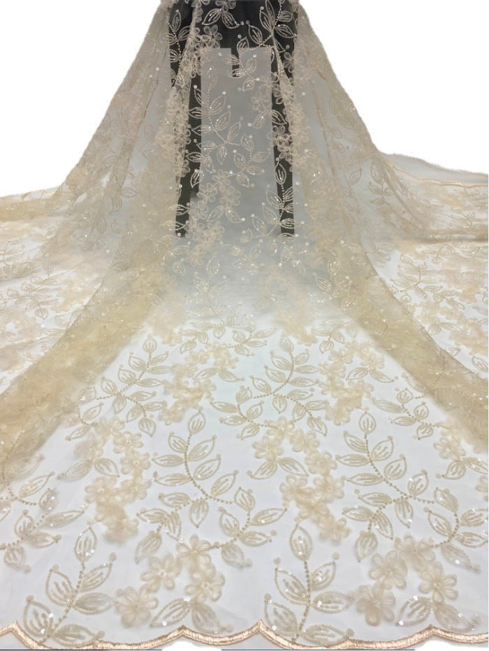 Beaded Sequin Embroidery Fabric for Dresses