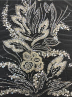 Heavy 3/7 mm Sequin & Triple-Bead Embroidered Bridal Fabric – Design 44351 — fabric photo 4