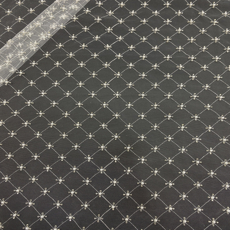 Bubble-Bead Embroidered Dressmaking Fabric — fabric photo 5