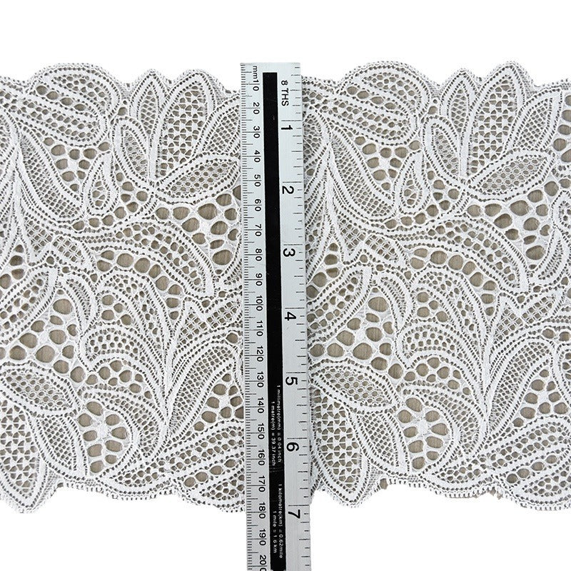 Leaf Stretch Nylon-Spandex Lace Trim - Style 61791 — fabric photo 4
