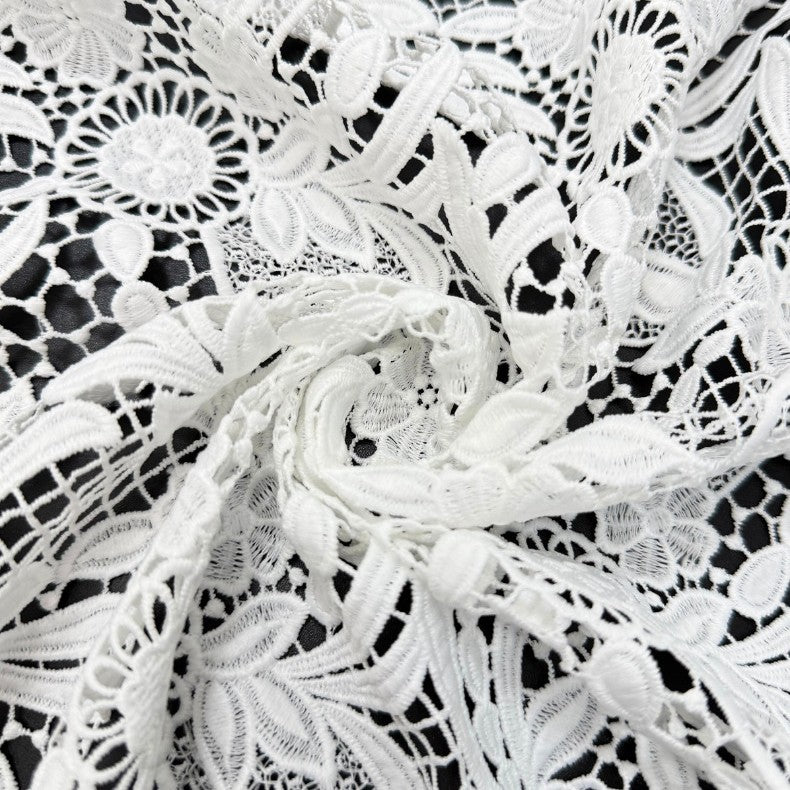 Embroidered Guipure Lace Fabric – Design 70463 — fabric photo 2