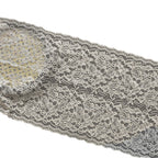 Small Floral Textured Wide Stretch Lace Trim 30 cm — fabric photo 4