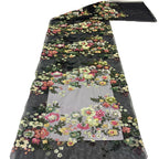 Multicolor Sequin Embroidered Mesh Fabric for Dresses — fabric photo 2