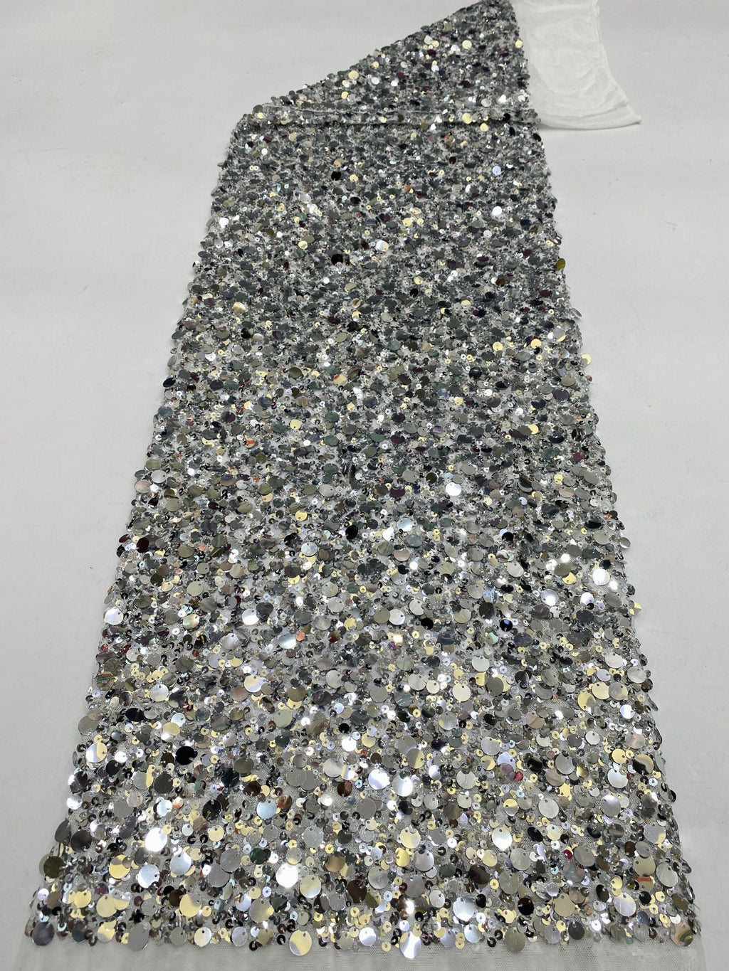 Stretch 3/5/7/9/12 mm Sequin Embroidered Stretch Mesh Fabric — fabric photo 6