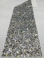 Stretch 3/5/7/9/12 mm Sequin Embroidered Stretch Mesh Fabric — fabric photo 6