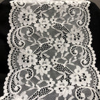 Floral Corded Wide Lace Trim 18 cm — fabric photo 5