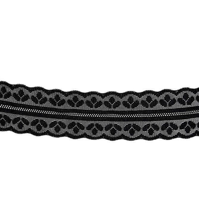 Ruffled Knitted Stretch Lace Trim 3.2 cm — fabric photo 4