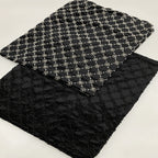 Velvet Diamond Motif Foam Bead Embroidery Fabric — fabric photo 3
