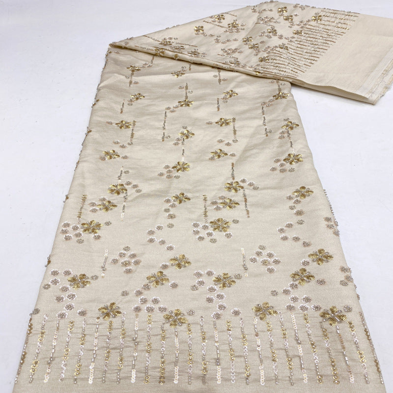 Composite Base Diamond Bead Sequin Fabric
