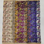 Multicolor Botanical 3 mm Sequin Embroidered Bridal Fabric — fabric photo 3