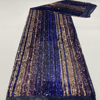 Stretch Mesh with 3mm Thread Sequin Embroidery