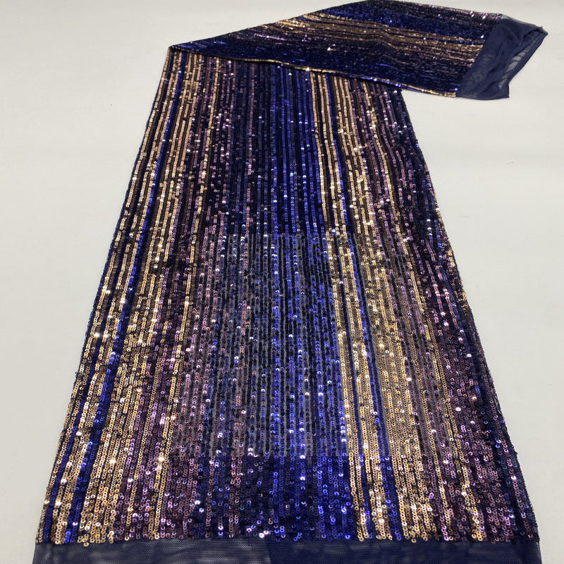 Stretch Mesh with 3mm Thread Sequin Embroidery