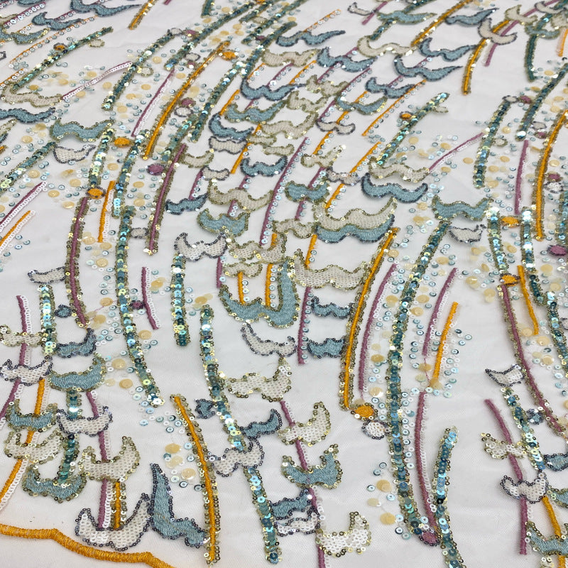 Mesh with 2–9mm Sequin Embroidery — fabric photo 3
