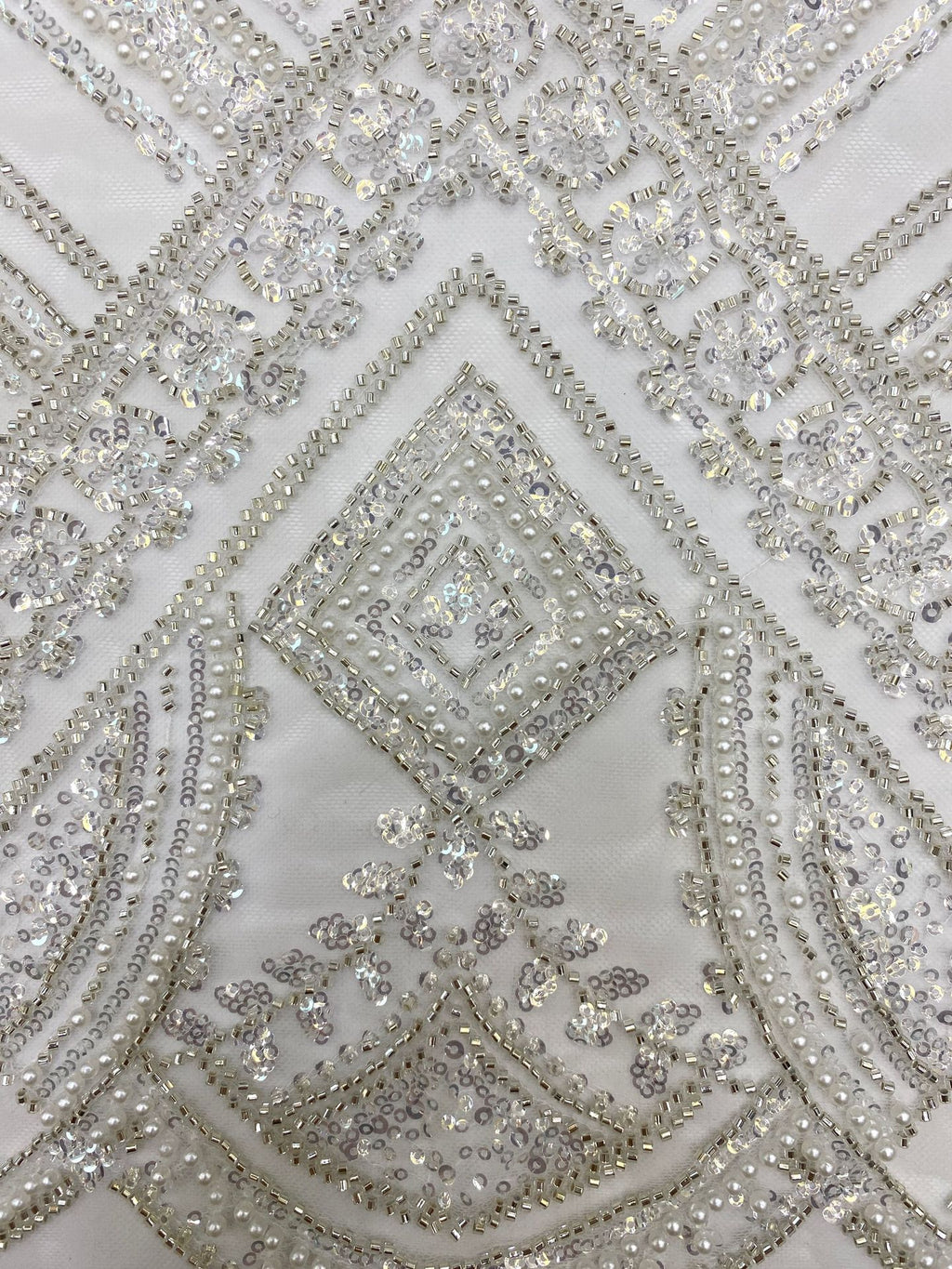 Foam Bead & 3/4mm Crystal Sequin Fabric — fabric photo 5