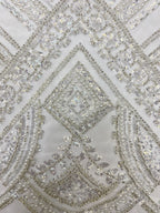 Foam Bead & 3/4mm Crystal Sequin Fabric — fabric photo 5