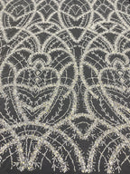 Heavy Bead Foam Sequin Embroidered Fabric — fabric photo 2