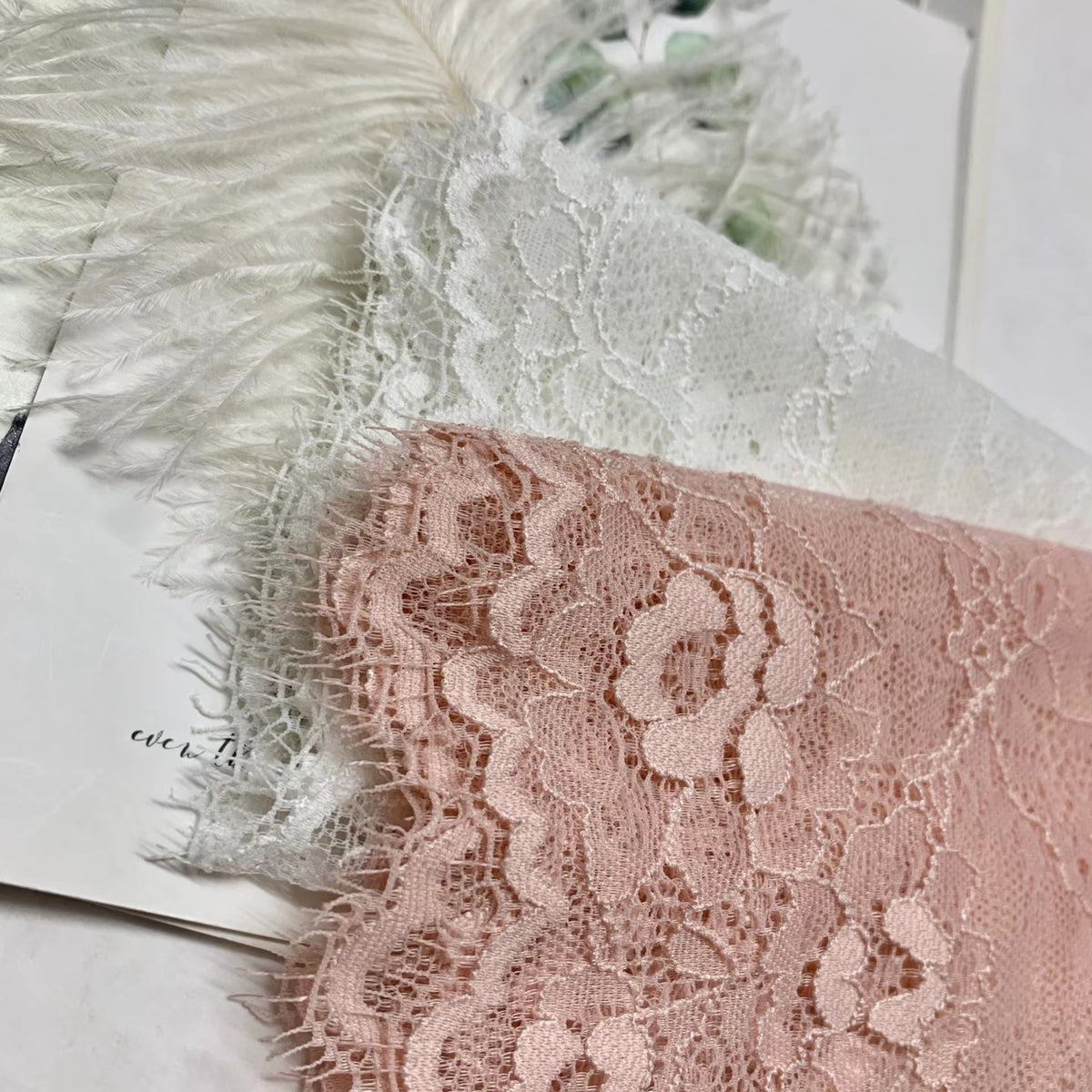 Openwork Eyelash Double-Scallop Stretch Nylon Lace Trim 21 cm — fabric photo 5