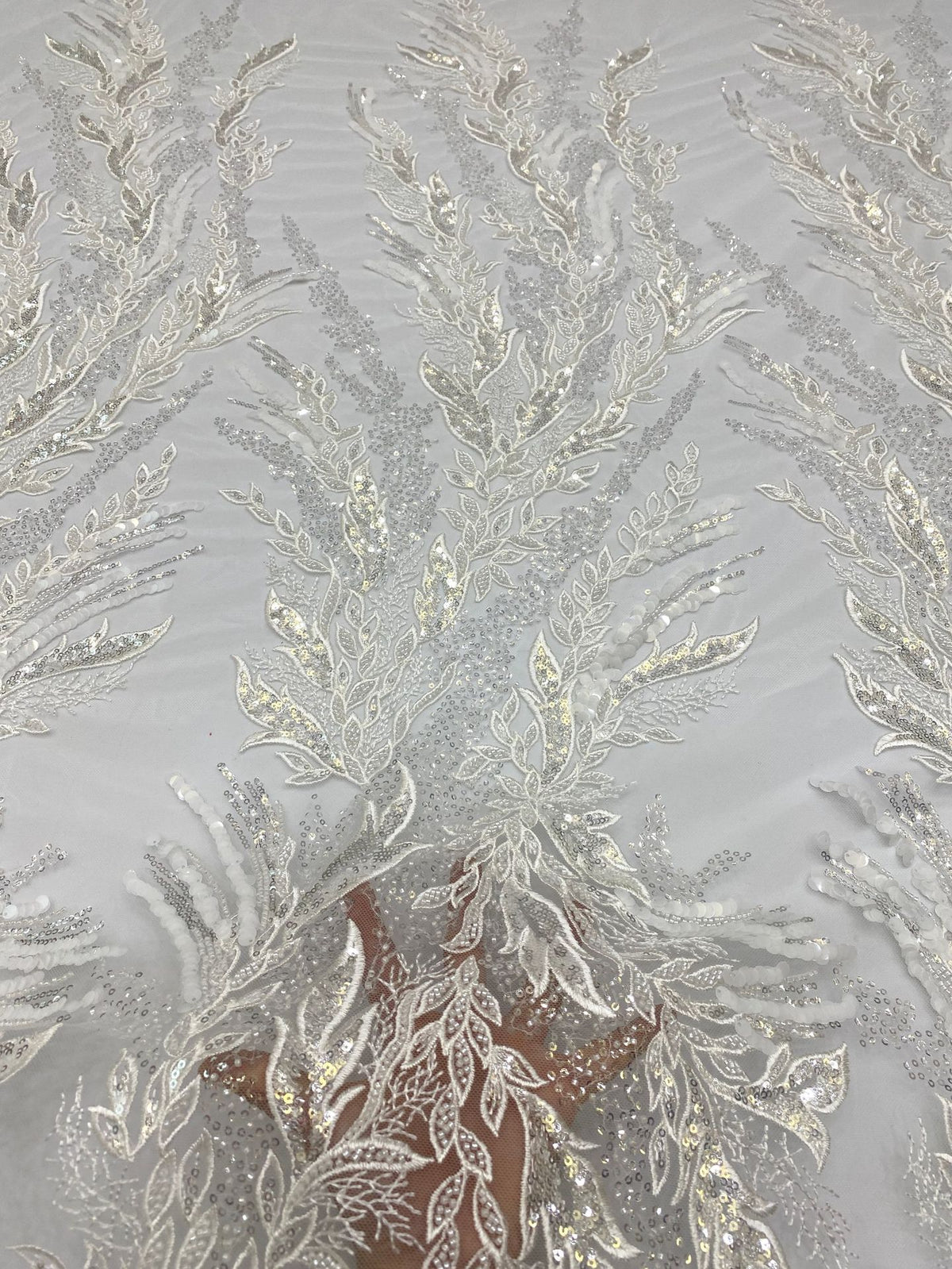 Sequin Embroidered Bridal Fabric – Design 38847 — fabric photo 4