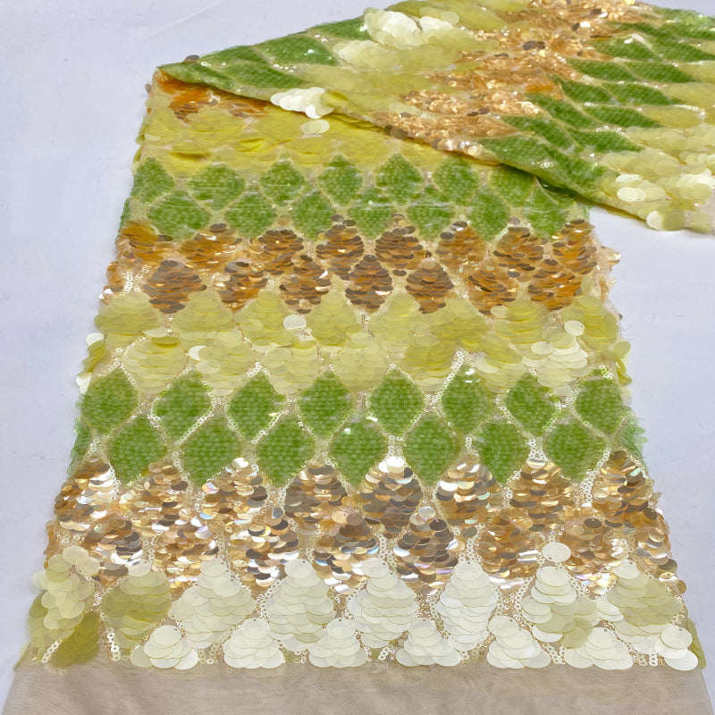 Multisize Sequin Embroidered Stretch Mesh — fabric photo 2