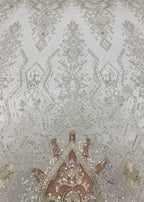 Sequin Embroidered Bridal Fabric – Design 54047 — fabric photo 2