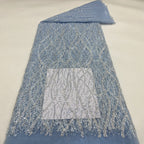 Foam Bead & Crystal Sequin Bridal Fabric