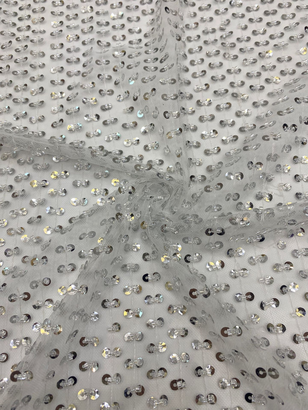 Figure-Eight Bead & 5mm Sequin Embroidery Fabric