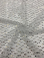 Figure-Eight Bead & 5mm Sequin Embroidery Fabric