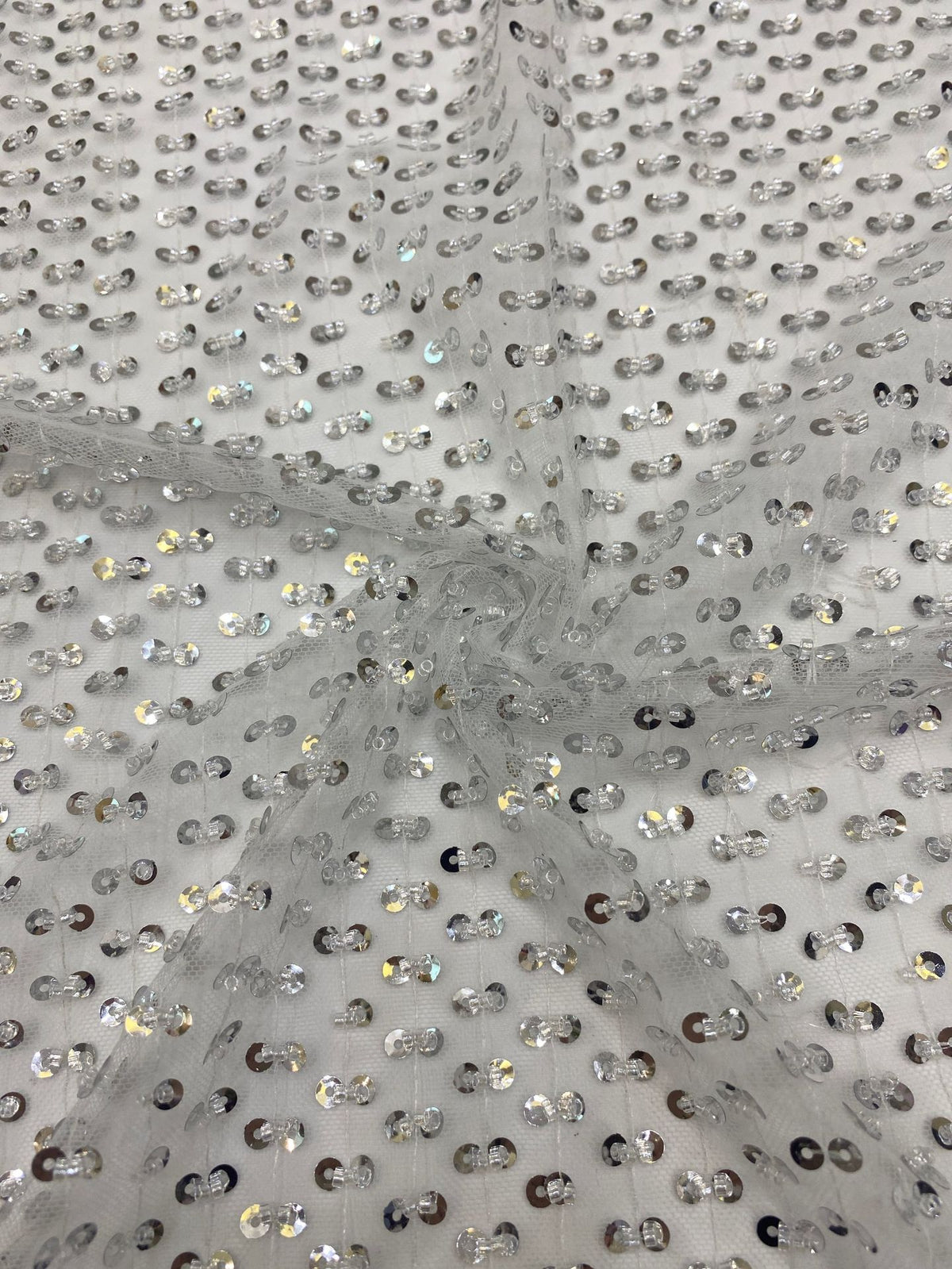 Figure-Eight Bead & 5mm Sequin Embroidery Fabric