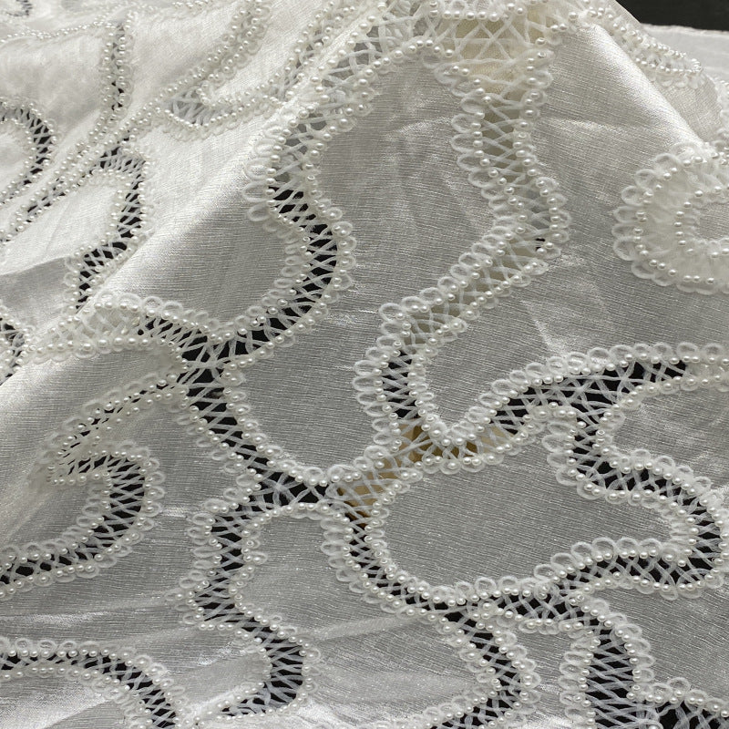 Cordwork Embroidered Bridal Fabric
