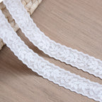 Leaf Double-Scallop Straight-Edge Stretch Lace Trim 2.2 cm — fabric photo 2