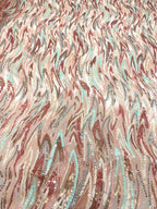 Colorful Laminated Sequin Embroidery Fabric — fabric photo 3