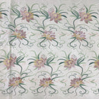 Velvet Botanical Embroidery with Colorful Sequins — fabric photo 4