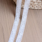 Leaf Double-Scallop Straight-Edge Stretch Lace Trim 2.2 cm — fabric photo 3