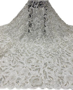 Corded Bugle Bead & 4/7 mm Crystal Sequin Fabric