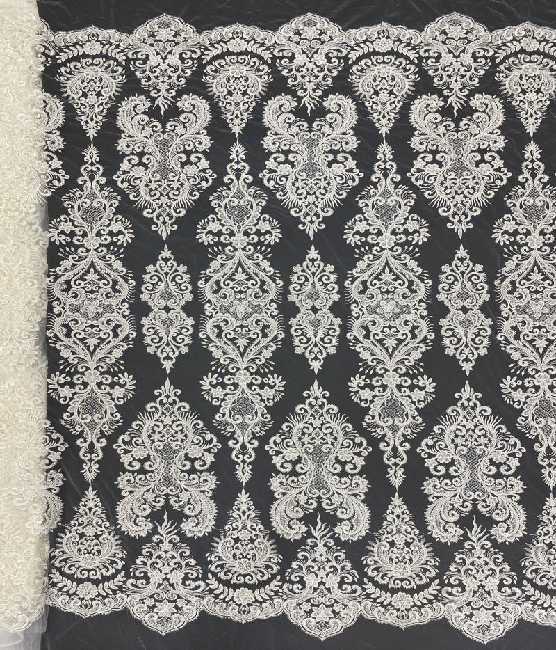 Dense Sequin Embroidered Bridal Fabric