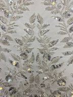 Heavy Bugle Foam Bead Crystal Sequin Fabric — fabric photo 5