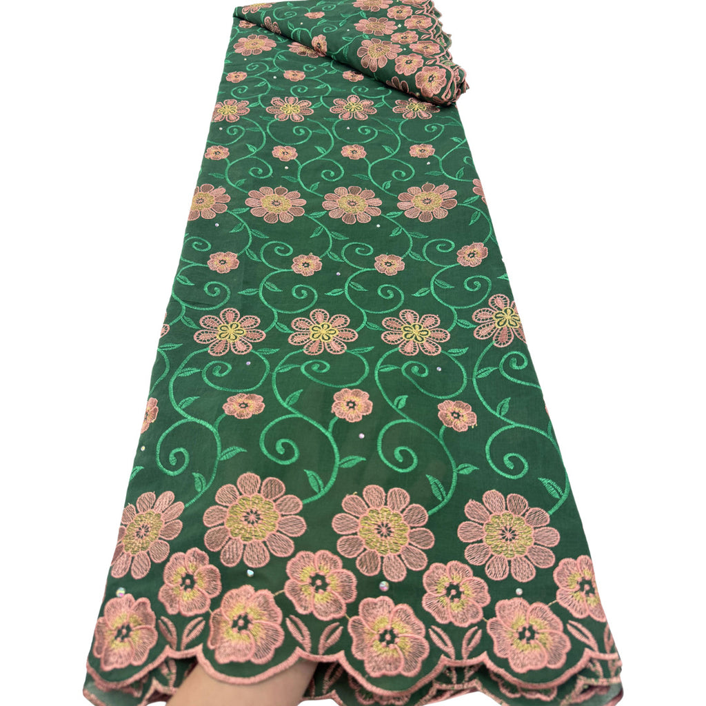 3D Embroidered Cotton Fabric — fabric photo 4
