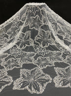 Heavy Foam Bead Sequin Fabric for Wedding Gowns — fabric photo 6