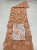 Laser Floral Applique Bead and Sequin Embroidered Fabric — fabric photo 6